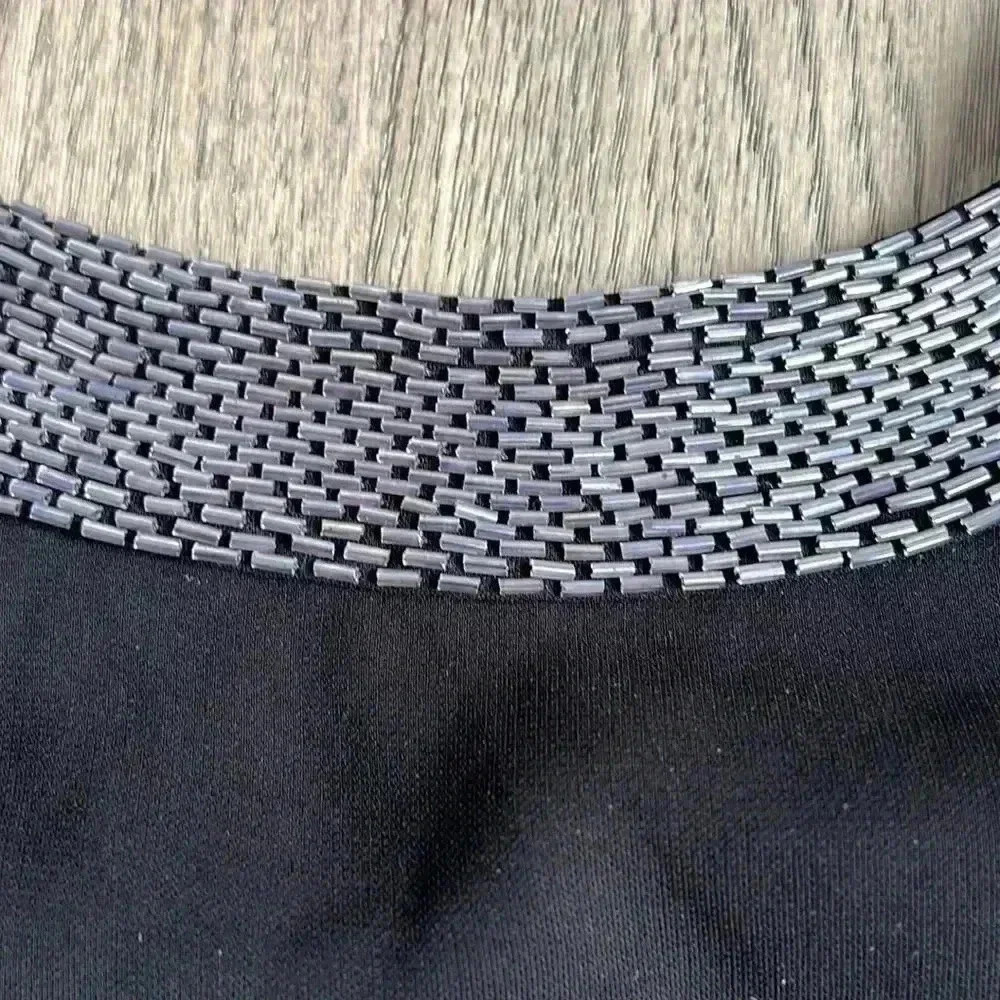 LAUREN Ralph Lauren | Black fitting dress with silver beads and low back - Picture 4 of 9